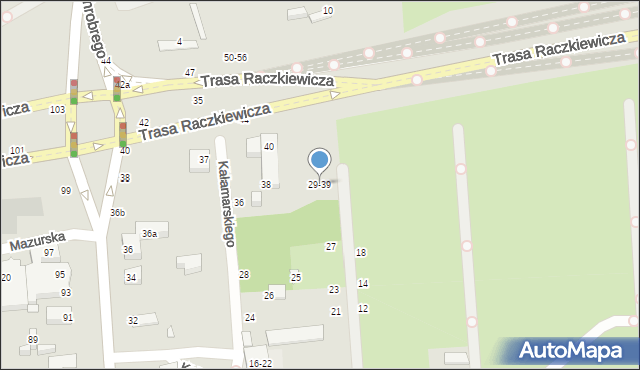 Toruń, Jaworskich Stanisławy i Damazego, 29-39, mapa Torunia