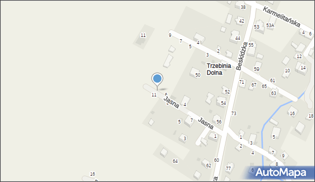Trzebinia, Jasna, 8, mapa Trzebinia