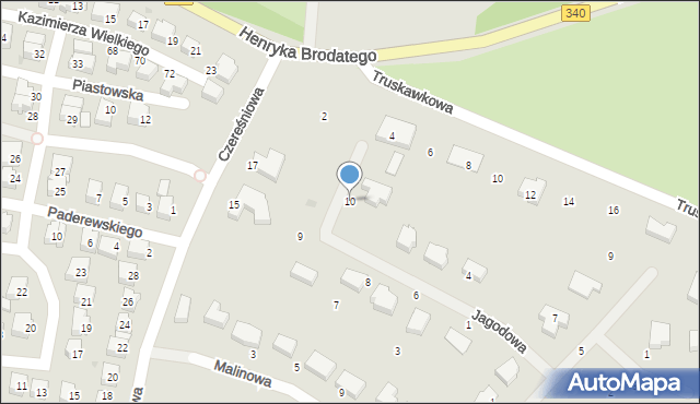 Trzebnica, Jagodowa, 10, mapa Trzebnica