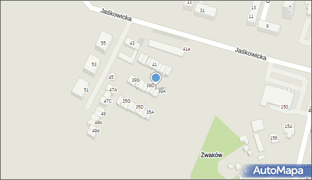 Tychy, Jaśkowicka, 39B, mapa Tychów