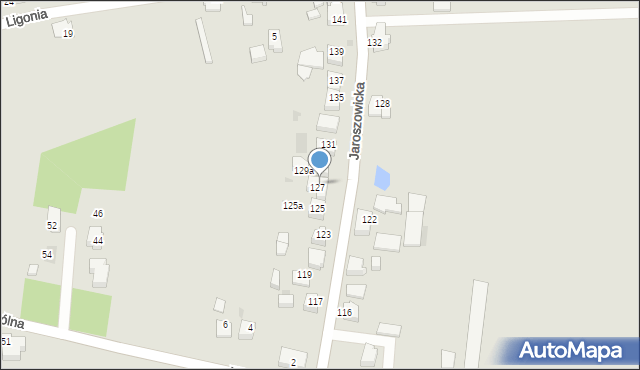 Tychy, Jaroszowicka, 129, mapa Tychów