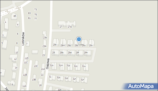 Tychy, Jankowicka, 29t, mapa Tychów