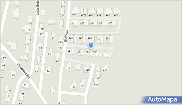 Tychy, Jankowicka, 31e, mapa Tychów