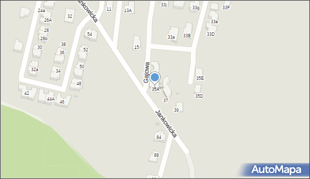 Tychy, Jankowicka, 35A, mapa Tychów