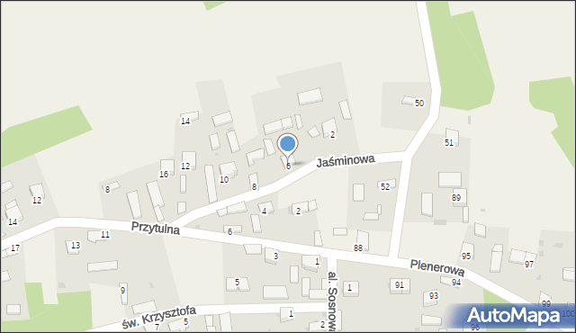 Umianowice, Jaśminowa, 6, mapa Umianowice