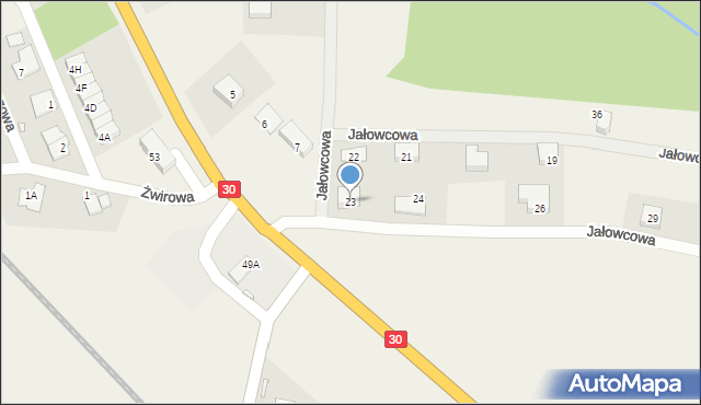 Uniegoszcz, Jałowcowa, 23, mapa Uniegoszcz