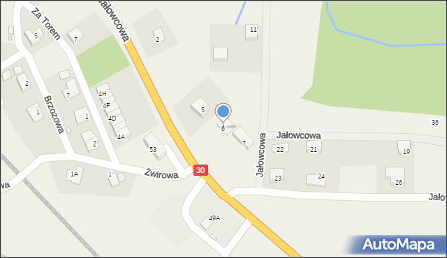 Uniegoszcz, Jałowcowa, 6, mapa Uniegoszcz