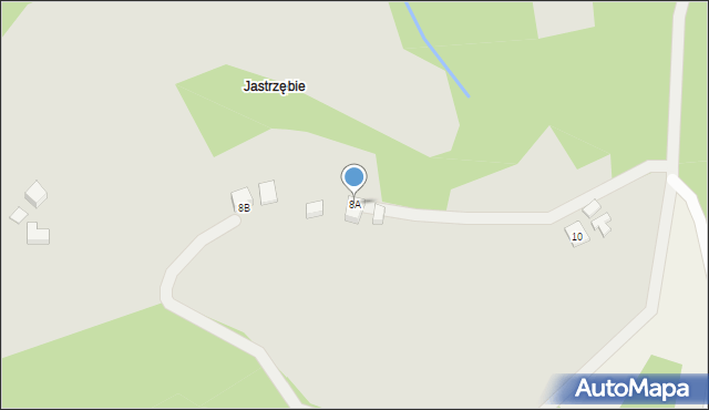 Ustroń, Jastrzębia, 8A, mapa Ustroń