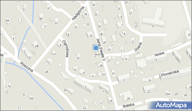 Ustrzyki Dolne, Jana Pawła II, 27, mapa Ustrzyki Dolne