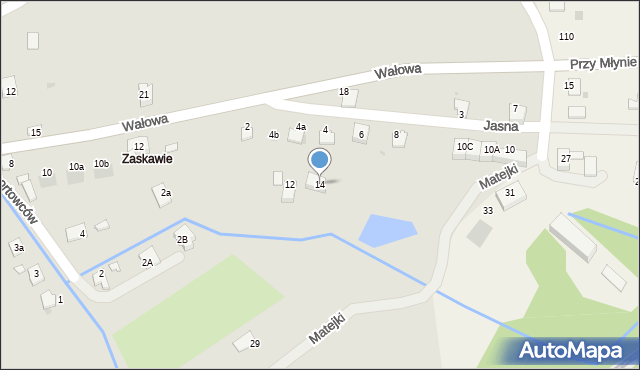 Wadowice, Jasna, 14, mapa Wadowice