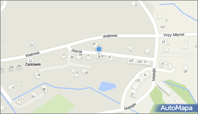 Wadowice, Jasna, 6, mapa Wadowice