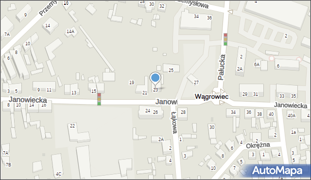 Wągrowiec, Janowiecka, 23, mapa Wągrowiec