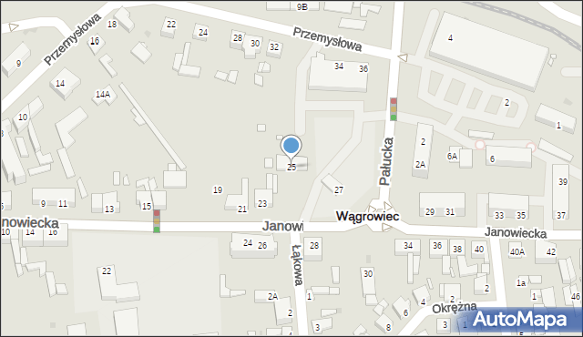 Wągrowiec, Janowiecka, 25, mapa Wągrowiec