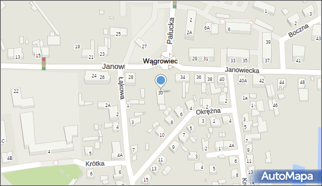 Wągrowiec, Janowiecka, 30, mapa Wągrowiec