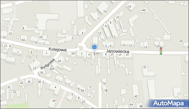 Wągrowiec, Janowiecka, 6, mapa Wągrowiec