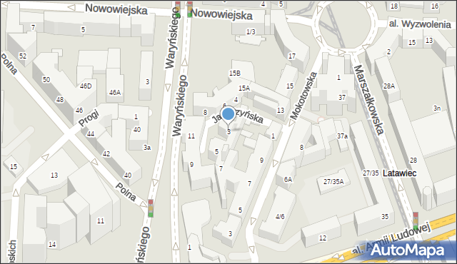 Warszawa, Jaworzyńska, 3, mapa Warszawy