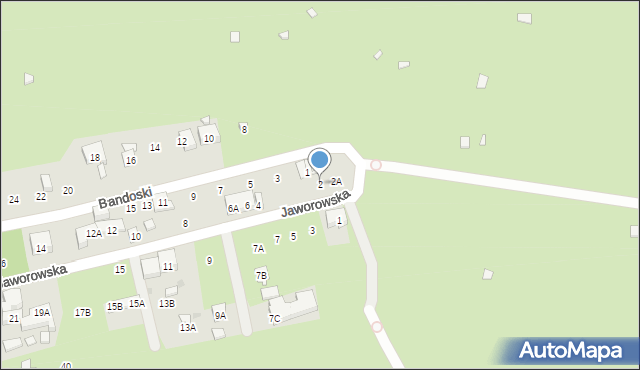 Warszawa, Jaworowska, 2, mapa Warszawy