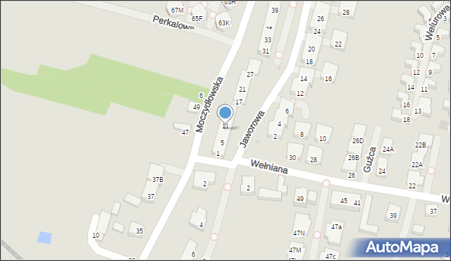 Warszawa, Jaworowa, 9, mapa Warszawy