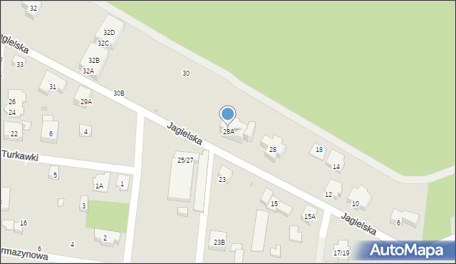 Warszawa, Jagielska, 28A, mapa Warszawy