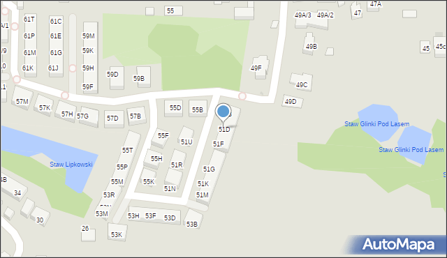 Warszawa, Jagielska, 51D, mapa Warszawy