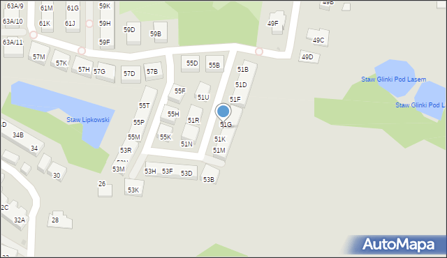 Warszawa, Jagielska, 51H, mapa Warszawy