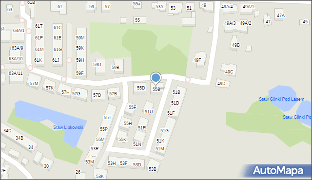 Warszawa, Jagielska, 55B, mapa Warszawy