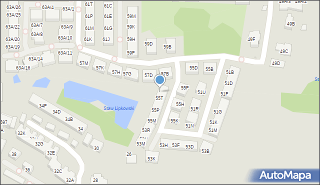 Warszawa, Jagielska, 55U, mapa Warszawy