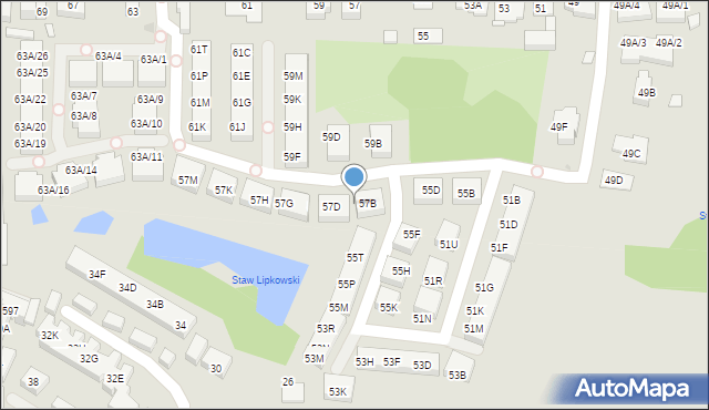 Warszawa, Jagielska, 57C, mapa Warszawy