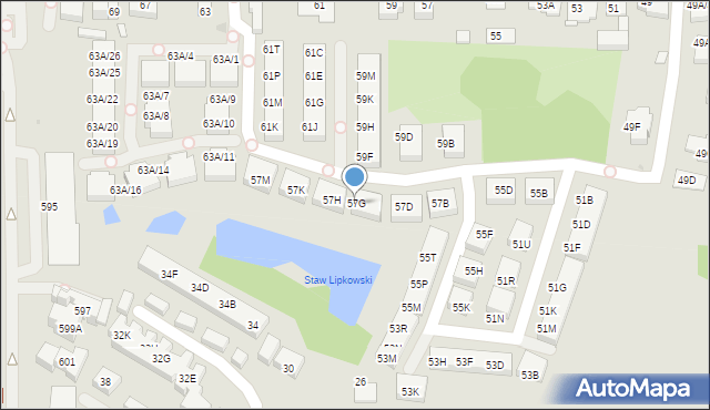 Warszawa, Jagielska, 57G, mapa Warszawy