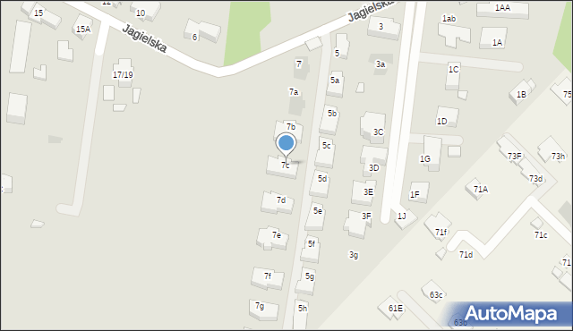 Warszawa, Jagielska, 7c, mapa Warszawy