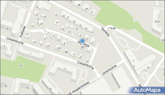 Warszawa, Jagmina Stanisława, 3/5, mapa Warszawy