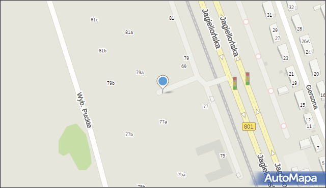 Warszawa, Jagiellońska, 69a, mapa Warszawy