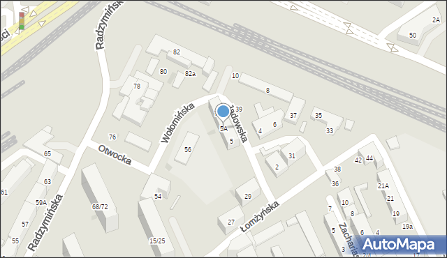 Warszawa, Jadowska, 5A, mapa Warszawy