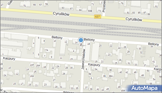 Warszawa, Jaworzniaków, 2, mapa Warszawy