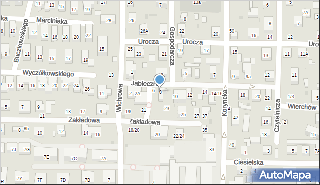 Warszawa, Jabłeczna, 8, mapa Warszawy