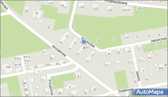 Warszawa, Jałowcowa, 29, mapa Warszawy