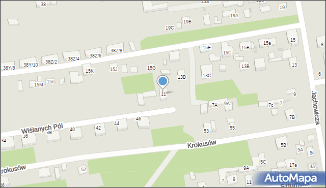 Warszawa, Jachowicza Stanisława, 11, mapa Warszawy