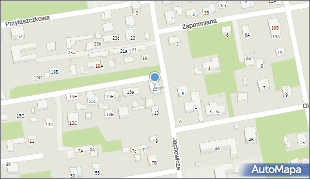 Warszawa, Jachowicza Stanisława, 15, mapa Warszawy