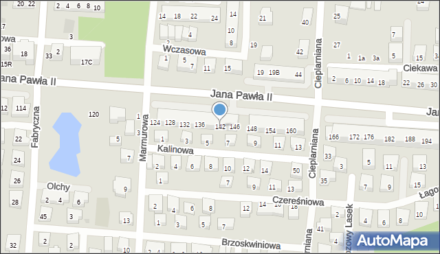 Warszawa, Jana Pawła II, 142, mapa Warszawy
