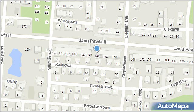 Warszawa, Jana Pawła II, 148, mapa Warszawy