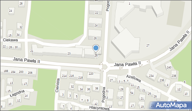 Warszawa, Jana Pawła II, 25, mapa Warszawy