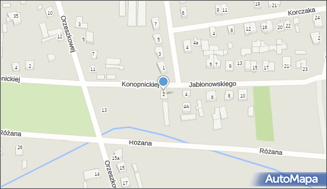 Węgrów, Jabłonowskiego Jana, kpt., 2, mapa Węgrów