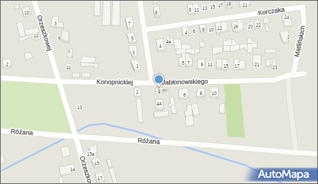 Węgrów, Jabłonowskiego Jana, kpt., 4, mapa Węgrów