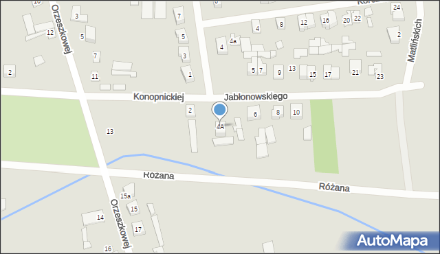 Węgrów, Jabłonowskiego Jana, kpt., 4A, mapa Węgrów