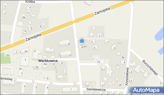 Werbkowice, Jana Pawła II, 4, mapa Werbkowice