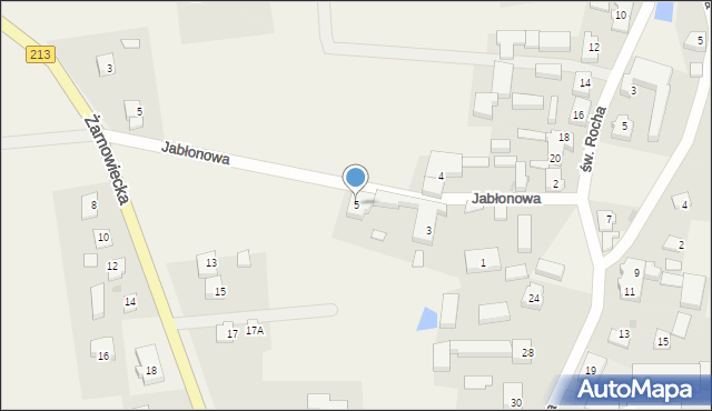 Werblinia, Jabłonowa, 5, mapa Werblinia