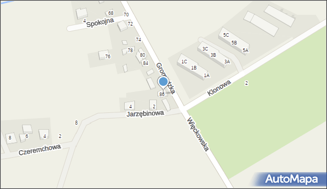 Więckowice, Jarzębinowa, 6, mapa Więckowice