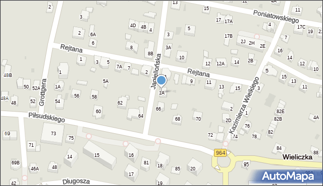 Wieliczka, Jagiellońska, 1A, mapa Wieliczka