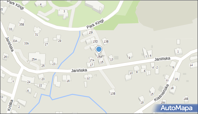 Wieliczka, Janińska, 15A, mapa Wieliczka