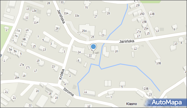Wieliczka, Janińska, 22A, mapa Wieliczka